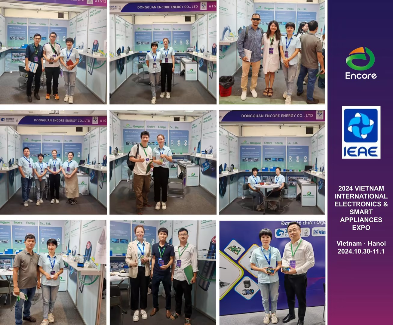 29 Oktober- 1 November 2024 Dongguan ENCORE Energy Co., Ltd. menyertai laporan berita Pameran Elektronik & Perkakas Pintar Antarabangsa Vietnam